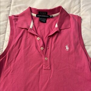 Ralph Lauren Pink Sleeveless Golf Polo Shirt